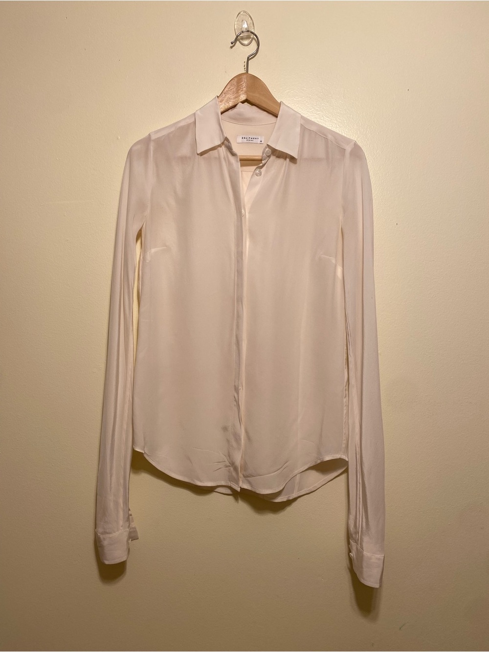 Equipment Cream Silk Button-Down Blouse. Size XS